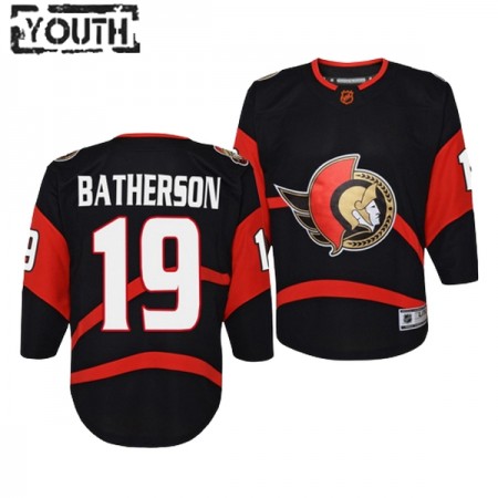 Ottawa Senators Trikot Drake Batherson 19 Adidas 2022-23 Schwarz Reverse Retro 2.0 Authentic - Kinder